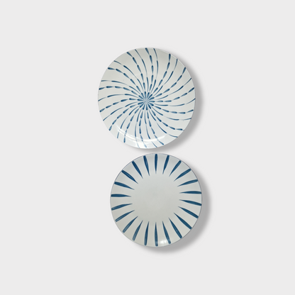 Tallrik Blå Mönstrad