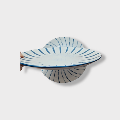 Tallrik Blå Mönstrad