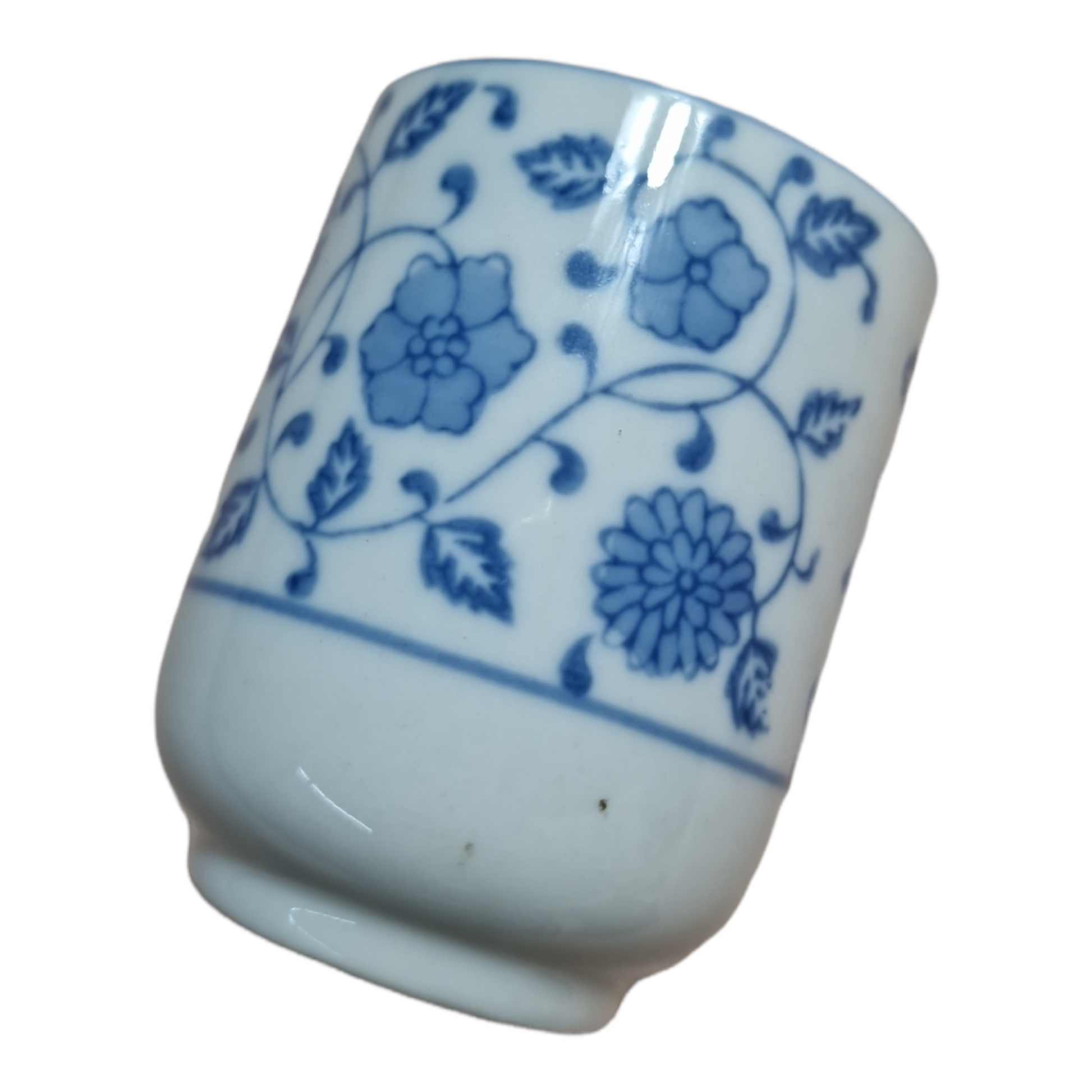 Liten Blå Mönstrad Kopp