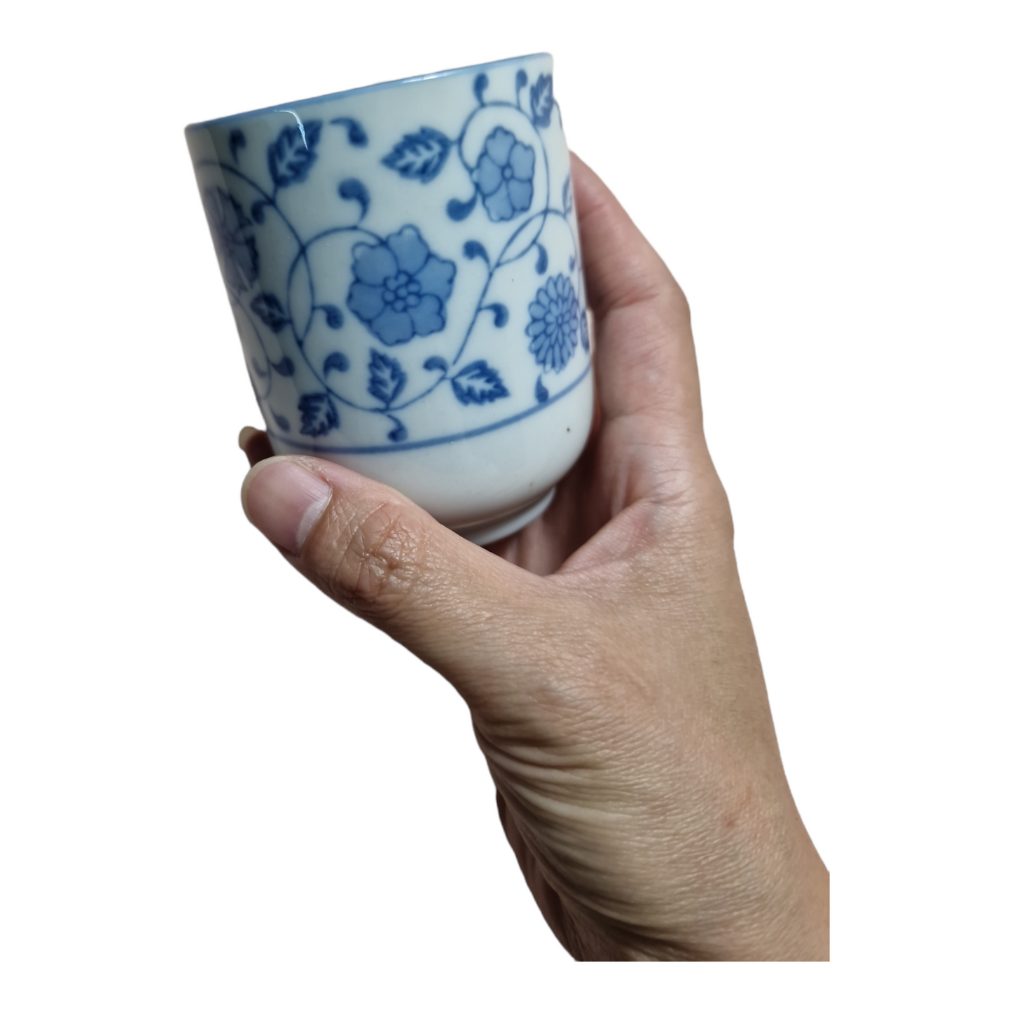 Liten Blå Mönstrad Kopp