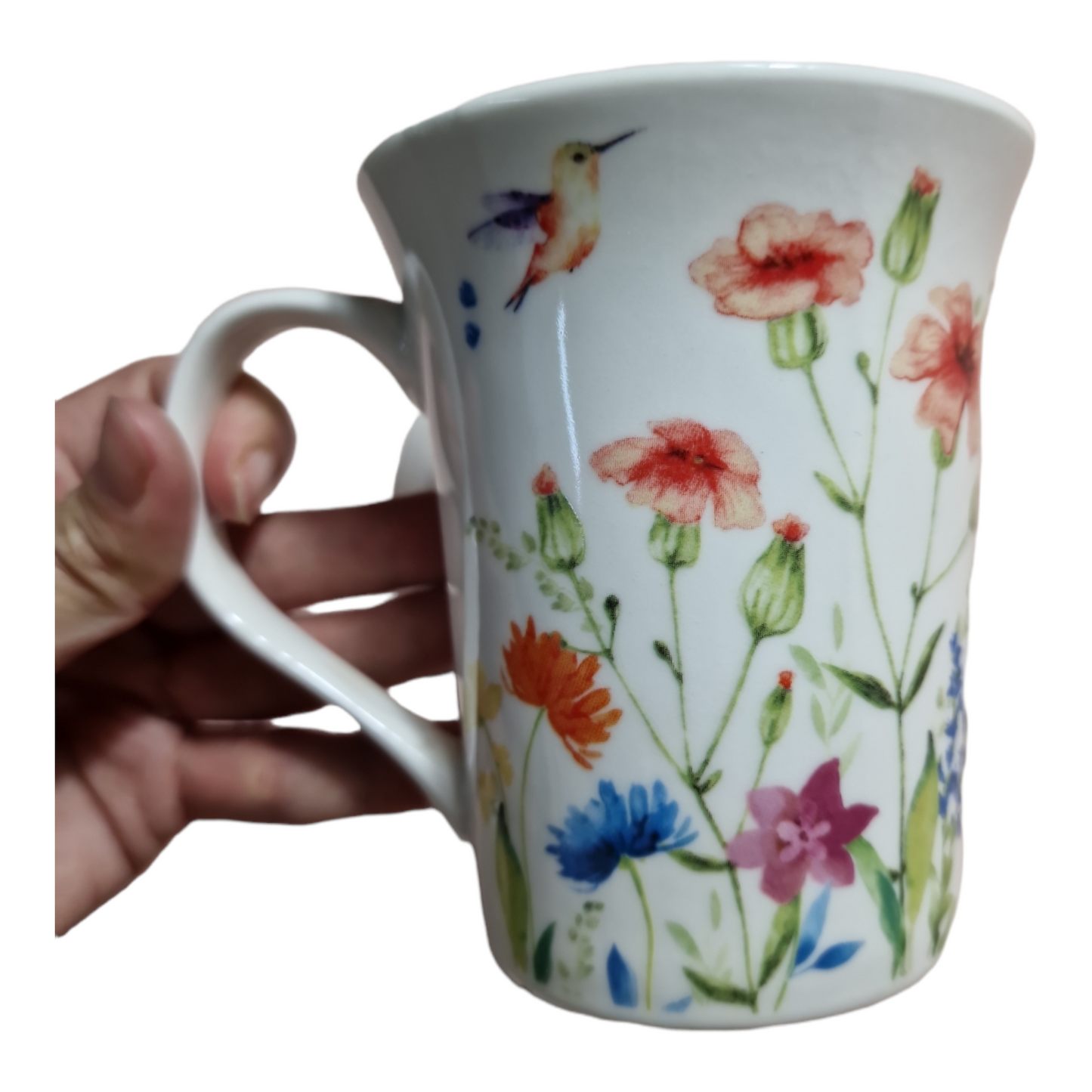 Blå Blommiga Koppar