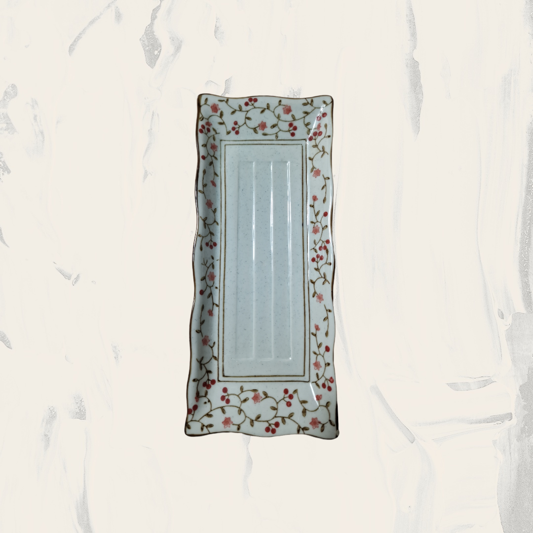 Liten Blommig Uppläggningsfat