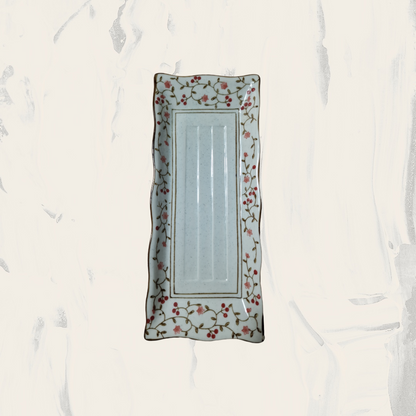 Liten Blommig Uppläggningsfat