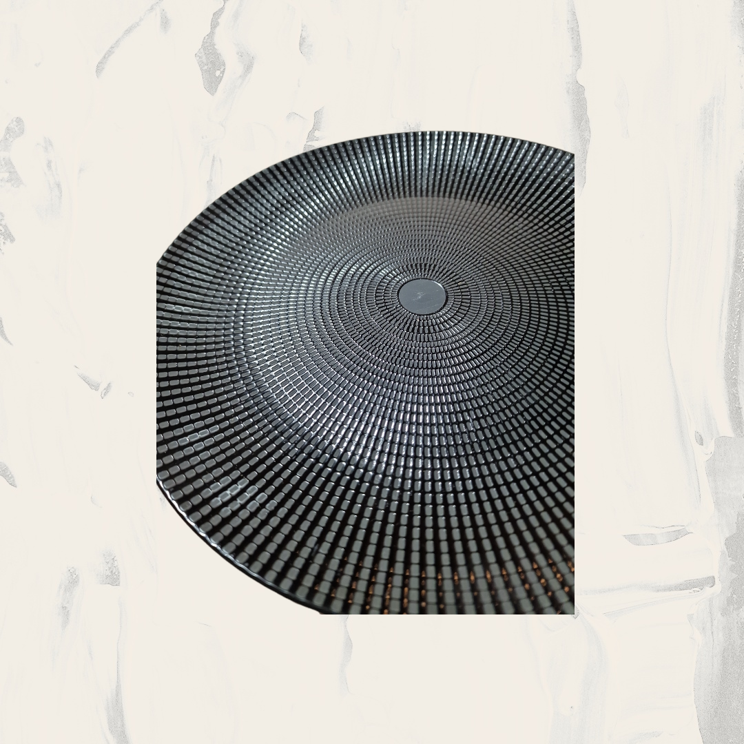 Svart Mönstrad Tallrik