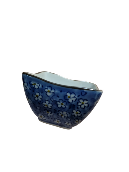 Liten Blå Blommig Skål
