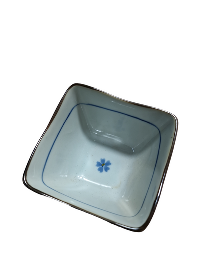 Liten Blå Blommig Skål