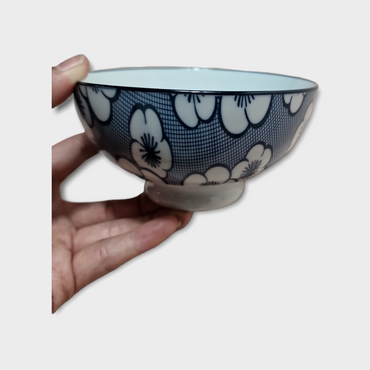 Liten Blå Blommig Skål