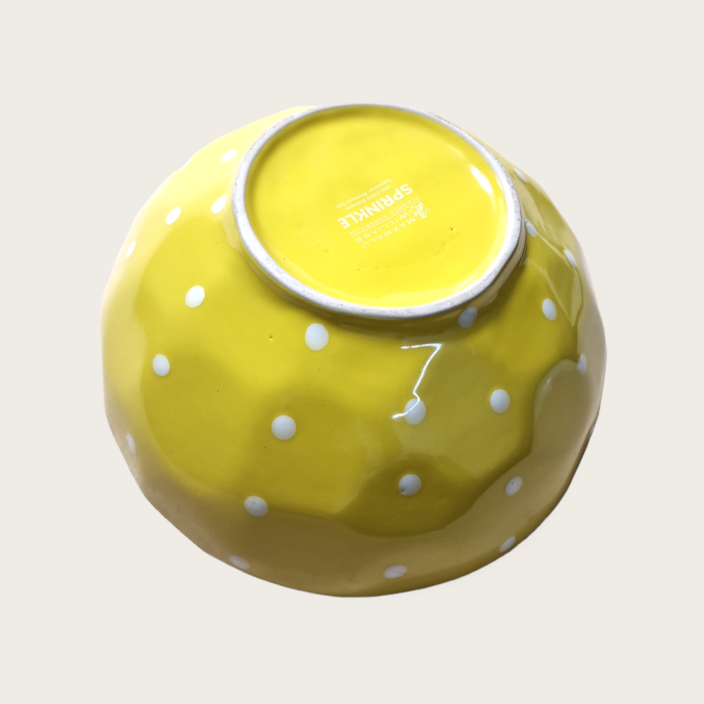 Gul Serveringsskål Prickig