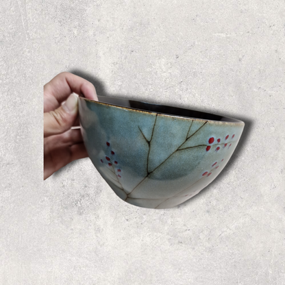 Grå Växtmönstrad Skål