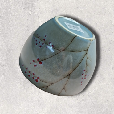 Grå Växtmönstrad Skål