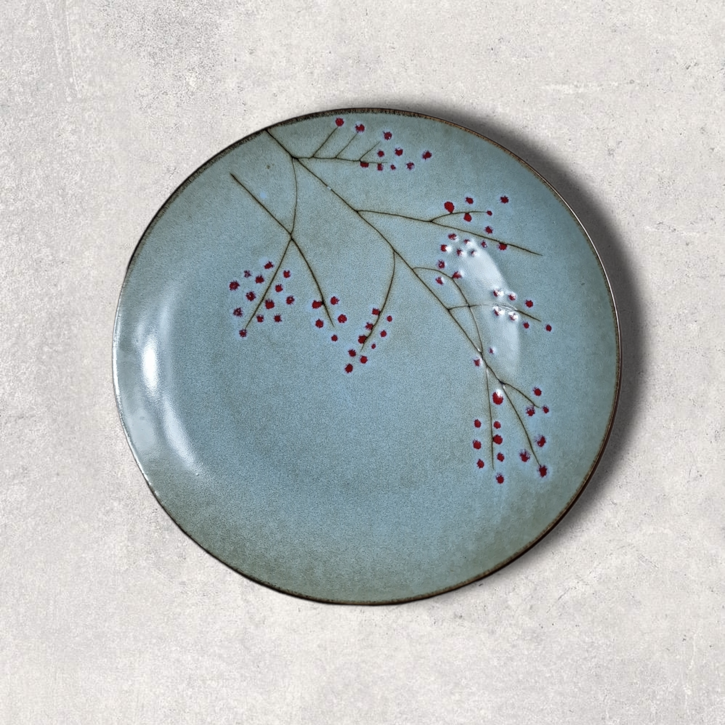 Grå Kvist Mönstrad Tallrik