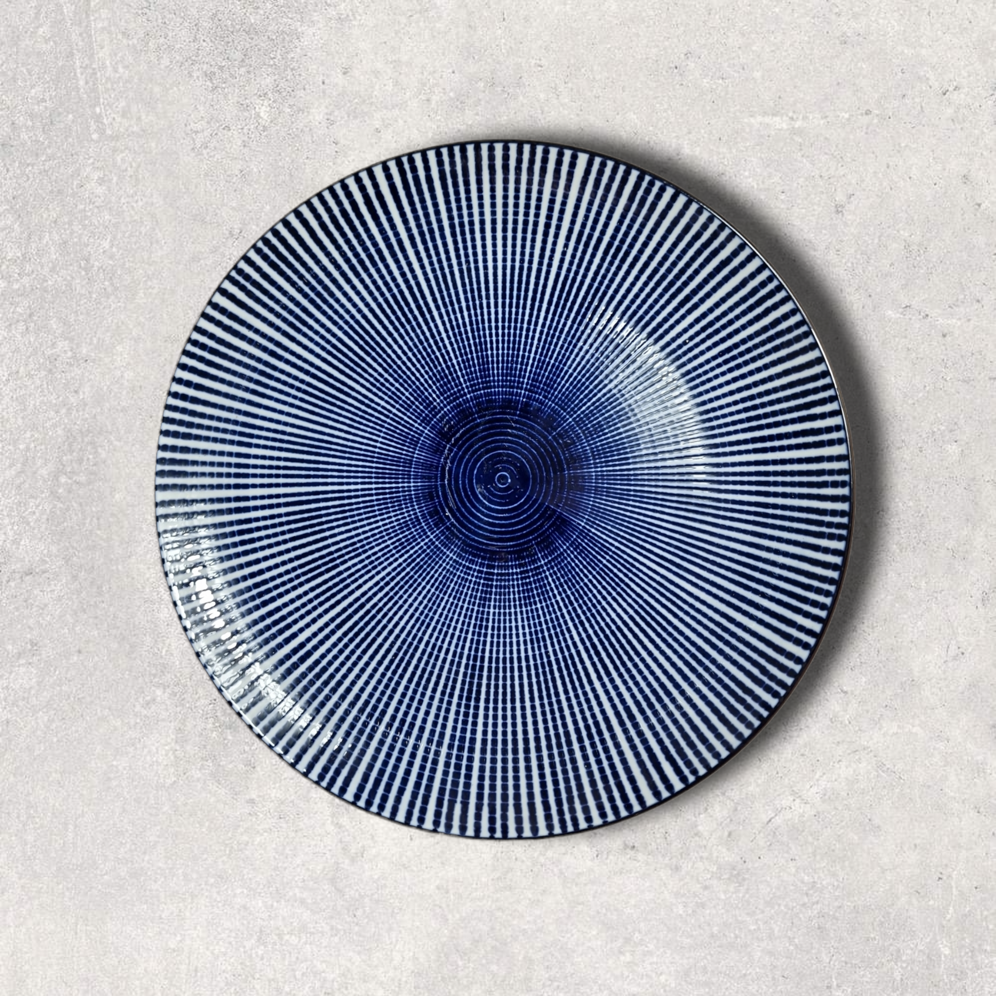 Blå Mönstrad Tallrik