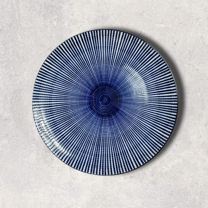 Blå Mönstrad Tallrik