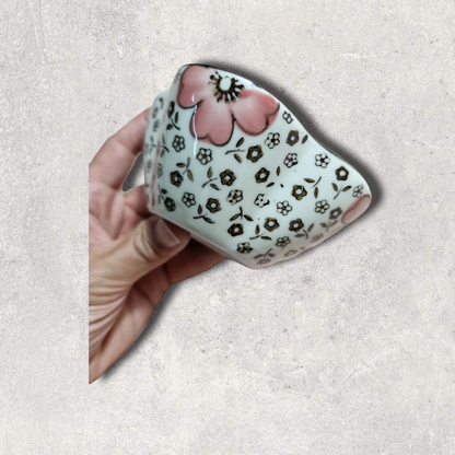 Liten Rosa Blommig Skål