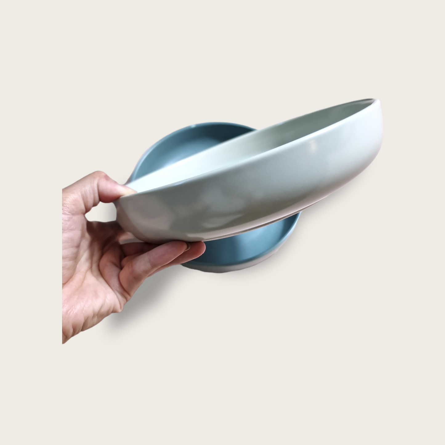 Djup Ljusfärgad Tallrik