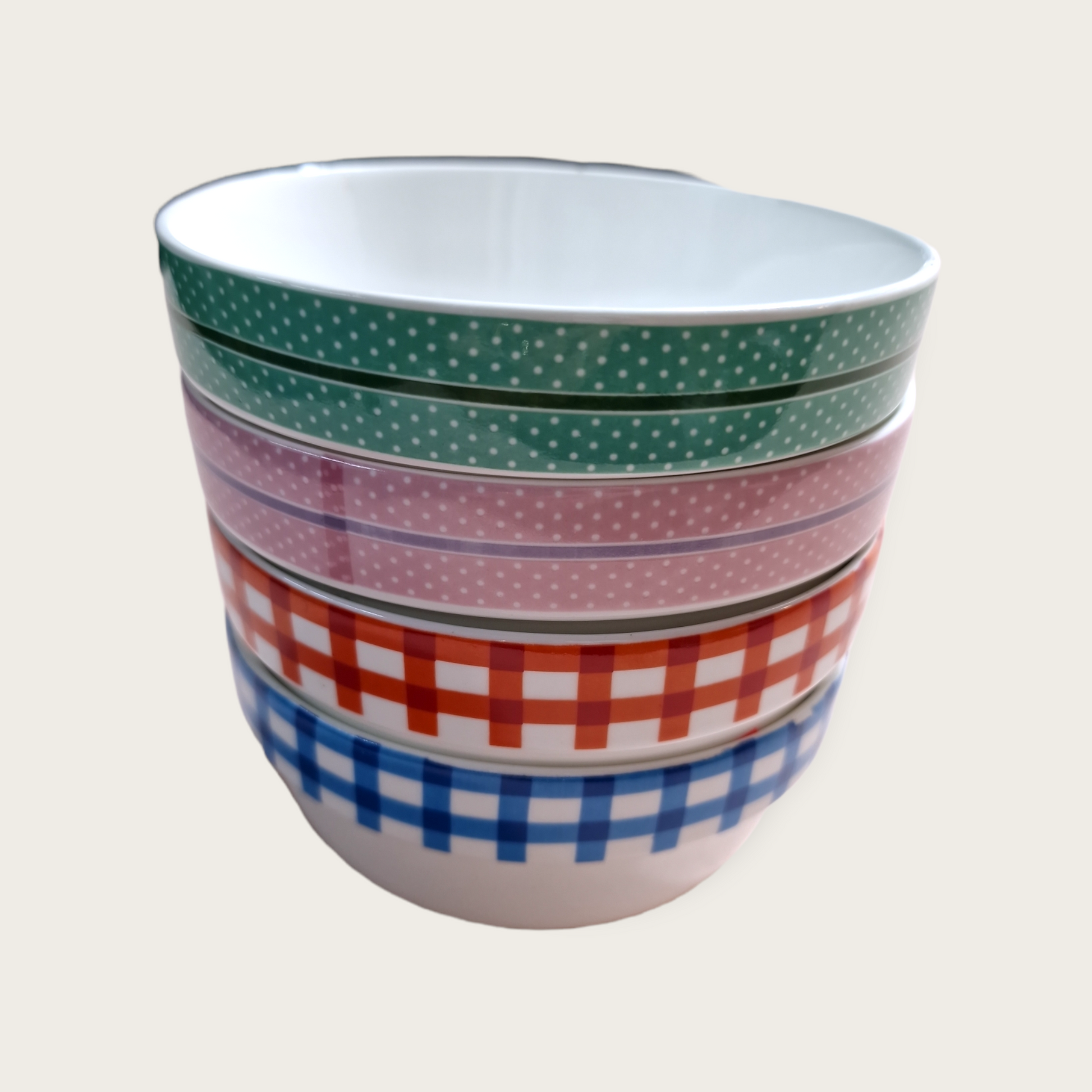 Färgglada Mönstrade Risskålar