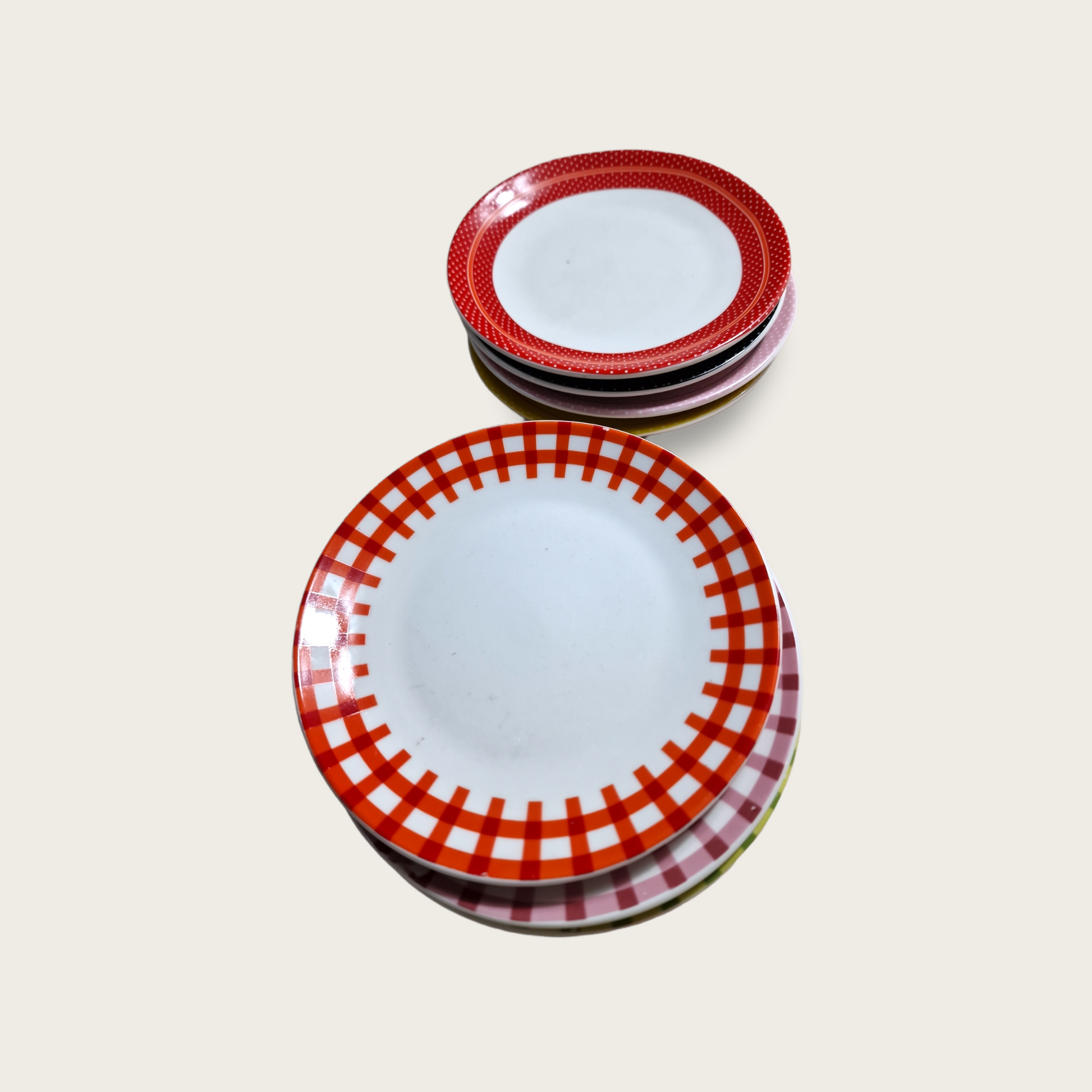 Färgglada Mönstrade Små Fat