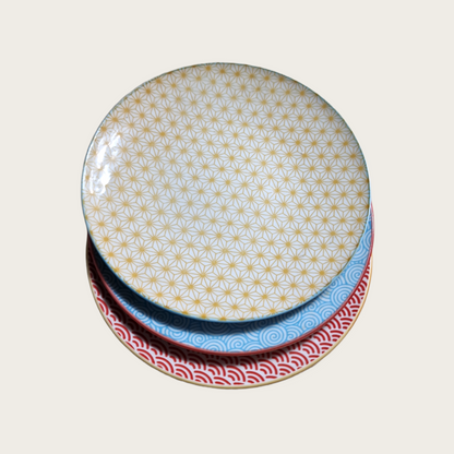 Färgglada Mönstrade Assietter