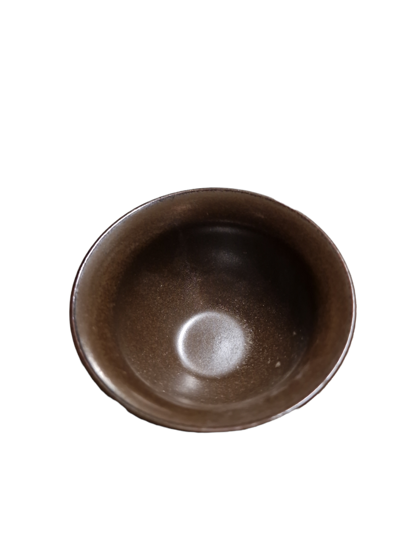 mörk brun liten skål