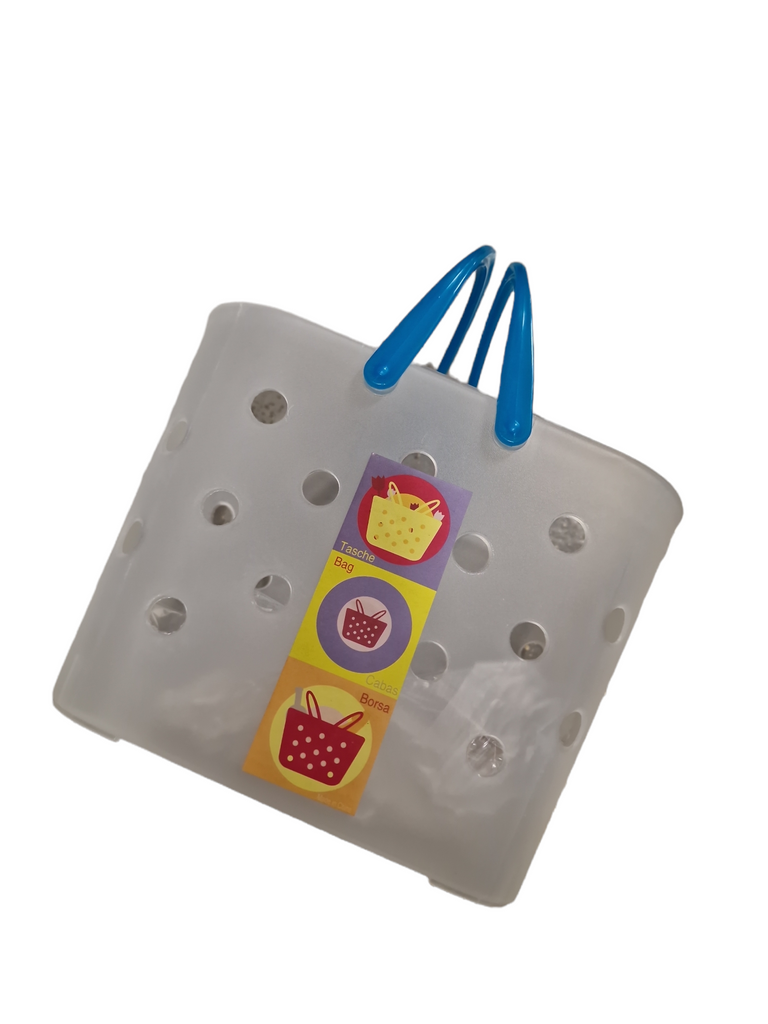 Plast Korg med Färgglad Handtag