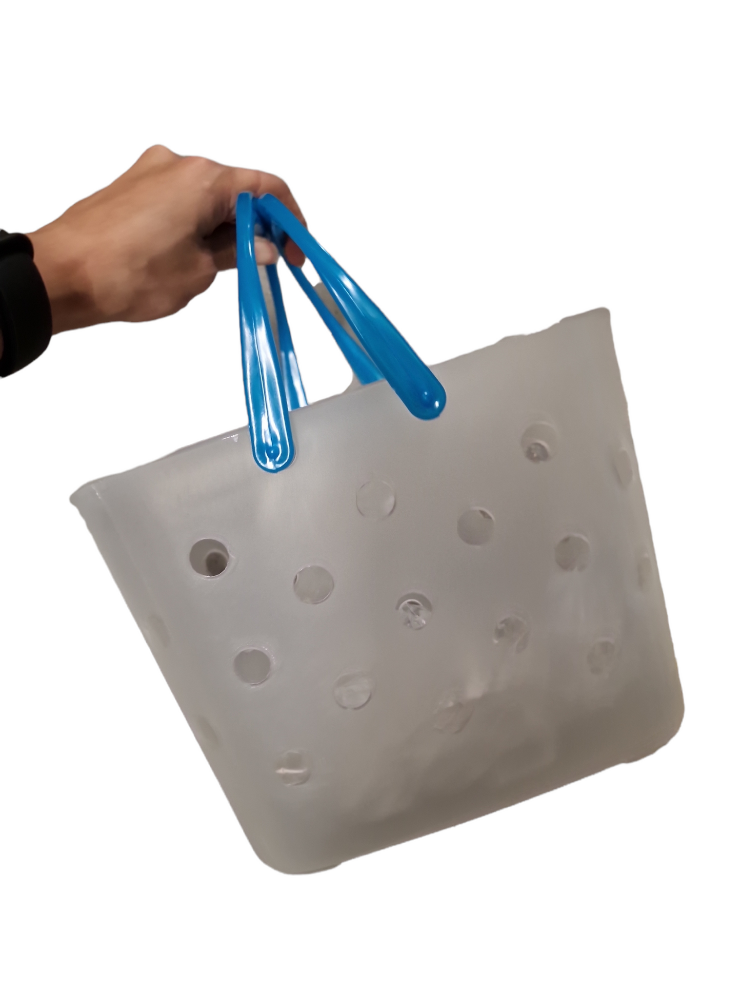 Plast Korg med Färgglad Handtag