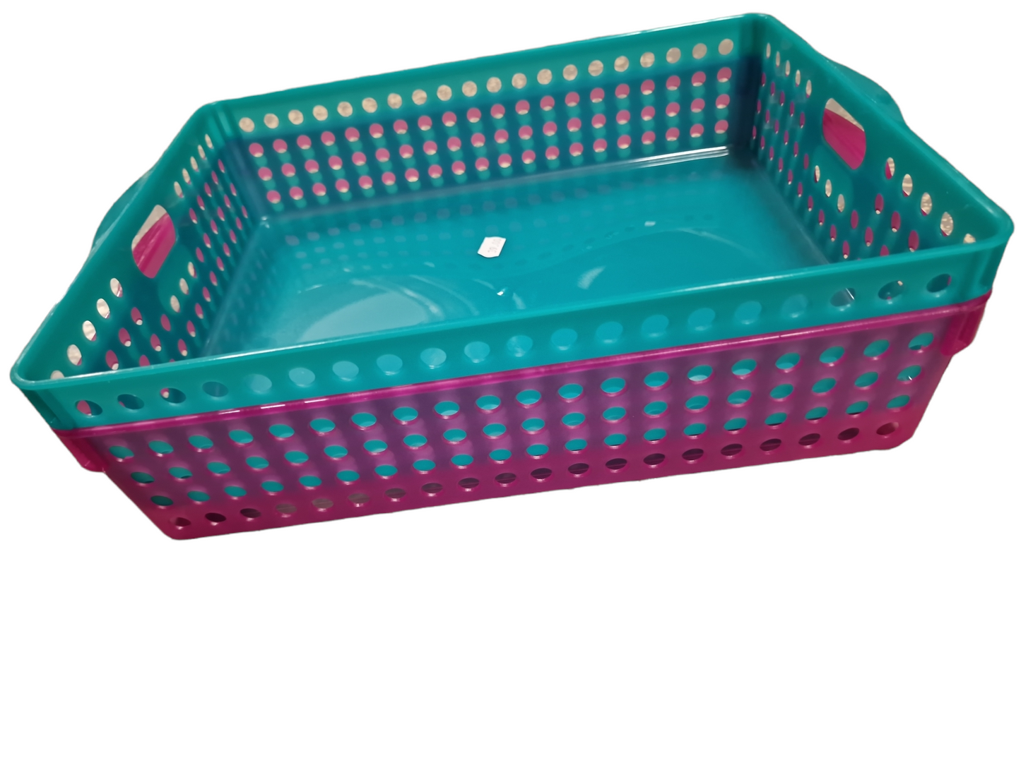 Blå eller Rosa Plast Korg