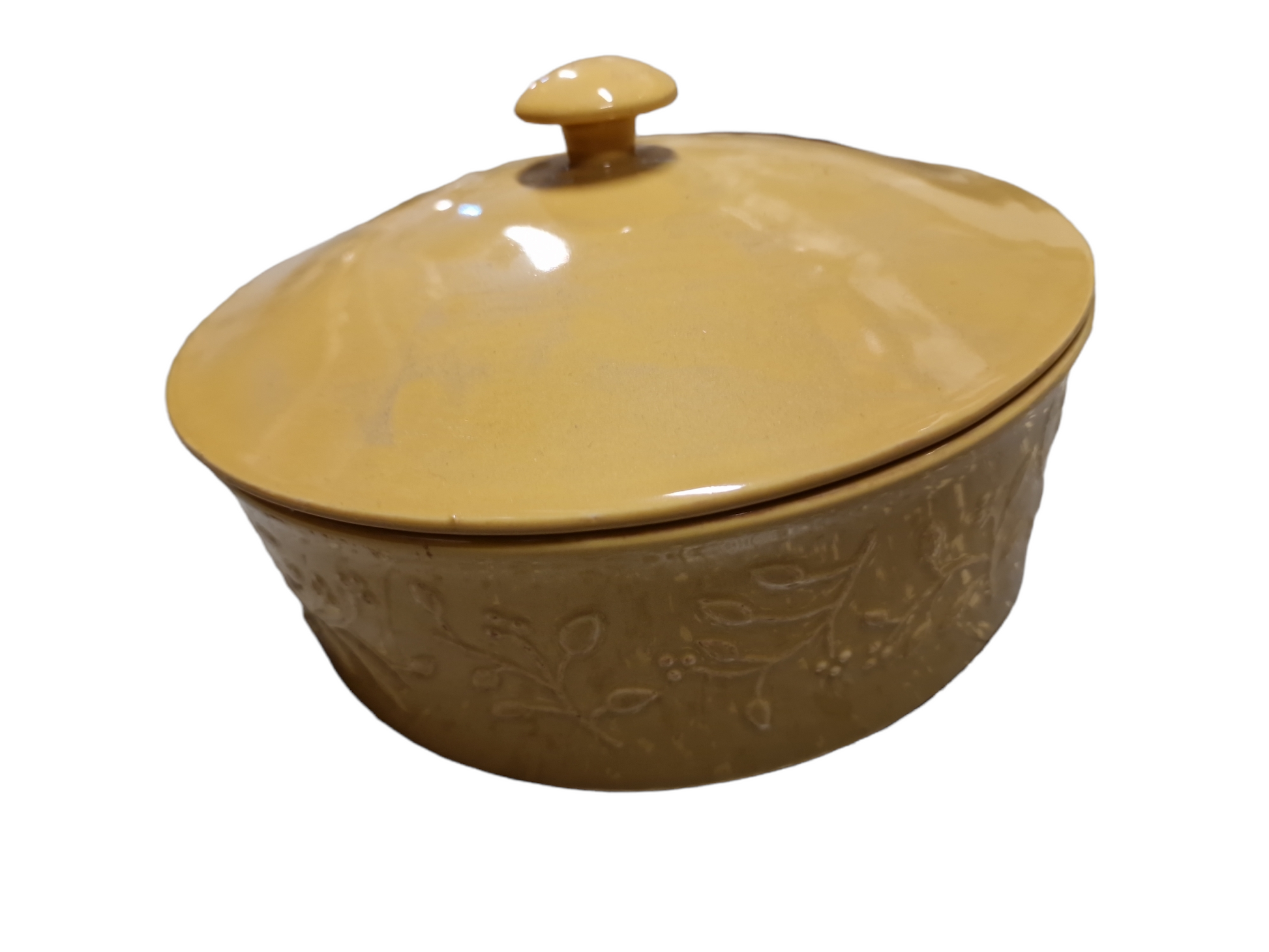 Gul Mönstrad Lergryta