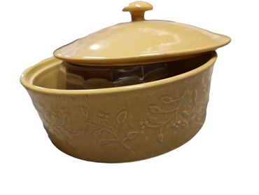 Gul Mönstrad Lergryta