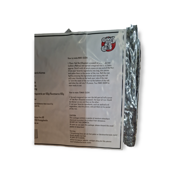 Sjögräsark till Sushi 100g (50ark), Lucky cat