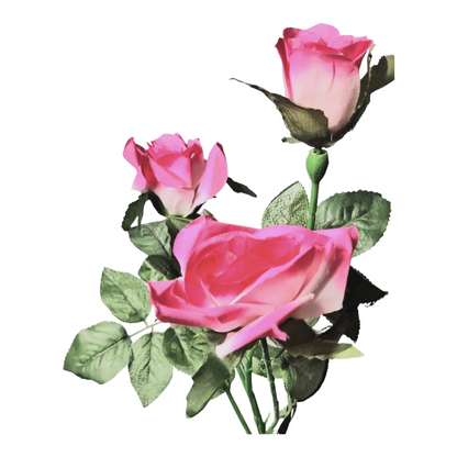 plastblomma rosor