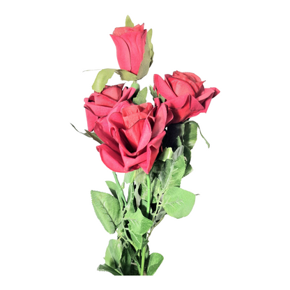 plastblomma rosor