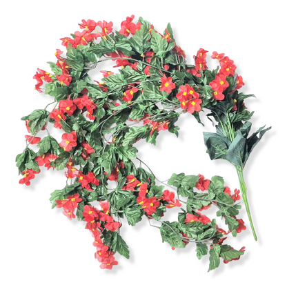 plastblomma girlang