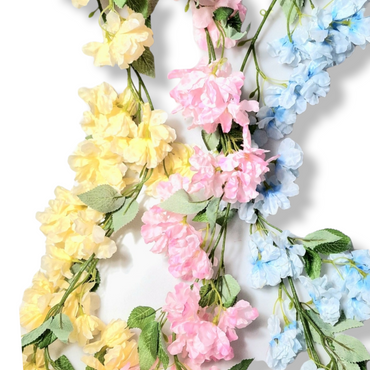 plastblomma girlang