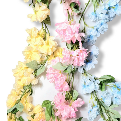 plastblomma girlang