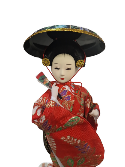 Japansk geisha med kimono