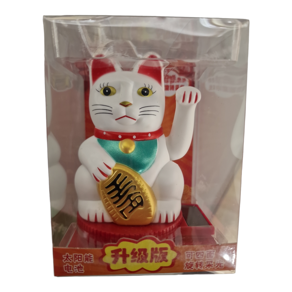 Lyckokatt Vit Solceller 17cm