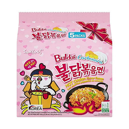 Hot Chicken Carbo Snabbnudlar 140gx5, Samyang