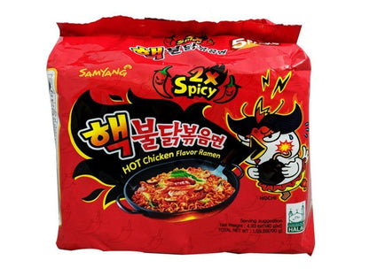Extreme Hot Chicken Snabbnudlar 140gx5, Samyang
