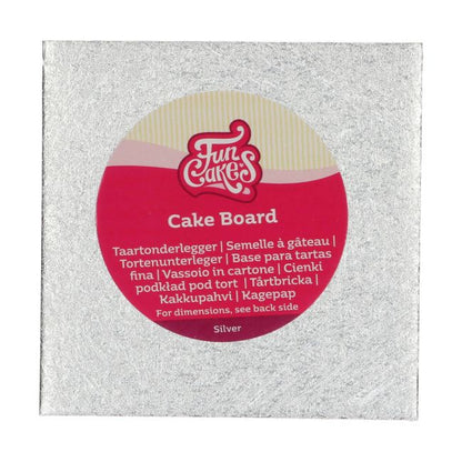 FunCakes Cake Board Square 15 x 15 cm - Silver