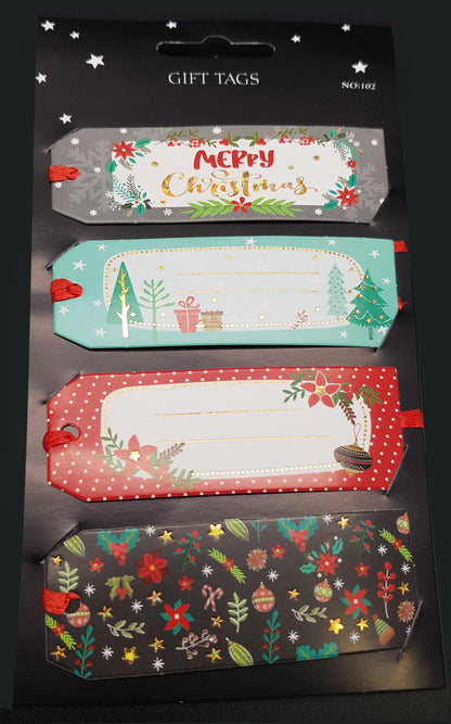 Jul Ettiket 4-pack Osorterad