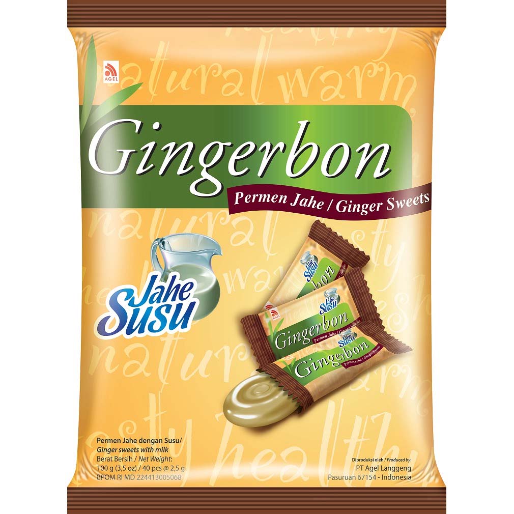 Ingefära godis mjölk 125g, Gingerbon